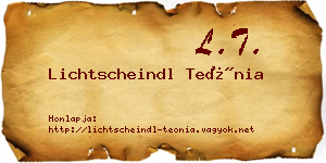 Lichtscheindl Teónia névjegykártya